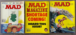 Bulk Lot Of 3 Mad Magazine Comics Reader Grade 1.0-4.0 Issues #209 #221 #241