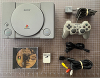 Sony PlayStation 1 Console PS1 SCPH-5501 w/ Tomb Raider & Controller & Memory