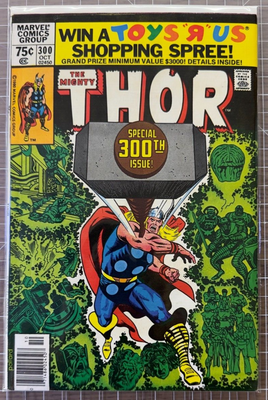 Thor #300: “Twilight Of The Gods!” 1st Young Gods Newsstand, Marvel 1980 5.0-6.0