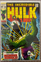 Incredible Hulk #123  Leader Appearance! Roy Thomas! Marvel Comic 1970 3.5-4.5