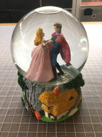 6” Disney Enesco Sleeping Beauty Waltz Snow Globe Music Box Vintage - US Seller