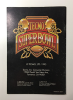 Tecmo Super Bowl Football For SNES (Super Nintendo, 1993) Tecmo - Manual