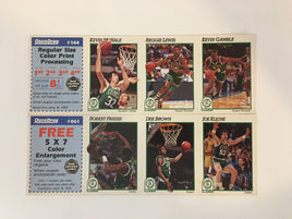 1992 OSCO Drug Promo Boston Celtics Strips Larry Bird Kevin McHale etc Lot of 2