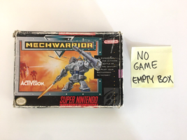 MechWarrior SNES (Super Nintendo, 1993) Authentic Carboard Box Only, No Game