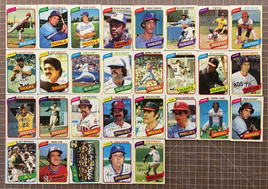 1980 Topps Baseball Assorted Card Lot of 29 (3-5 VG-EX) US Seller