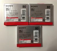 Lot of 3 - Sony MDW80T Recordable Blank MiniDiscs - New Sealed - US Seller