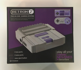 Hyperkin NES/SNES Retron 2 Launch Edition Gray Video Game Gaming Console - CIB