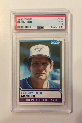 1983 Topps #606 Bobby Cox - Toronto Blue Jays - Baseball Card - PSA 7 NM [1834]