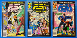 LOT OF 3 PSI FORCE 2 4 5 - 1986 MARVEL COPPER AGE COMICS  - VF+
