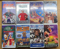 8 Unique VHS Misc Tapes Disney, MGM Family Kids Aladdin Beauty and the Beast