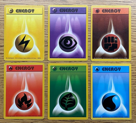 Pokemon Base Set Basic Energy Cards (6 Cards) NM - LP