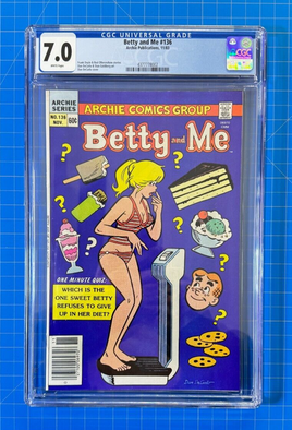Betty And Me #136 (1983) Archie Comics Group - Graded CGC 7.0 FN/VF White Pages