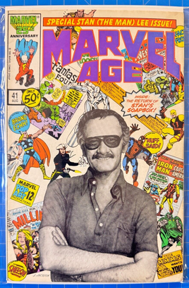 Marvel Age #41  Stan Lee Photo Cover! Marvel Comics 1986 - VF