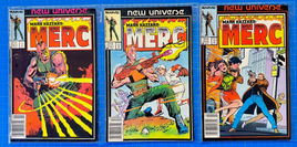 Mark Hazzard MERC #1,2,4 Lot of 3 Marvel New Universe 1986 VF+ Comics