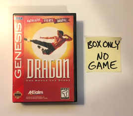 Dragon: The Bruce Lee Story Sega Genesis - Box & Box Art Only, No Game or Manual