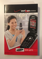 Verizon Wireless Samsung SCH-a870 User Guide - Manual Only - US Seller