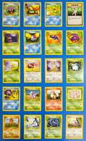 40 Lot Vintage Pokémon TCG Cards NM-LP All Unique Fossil / Jungle / Base Set 1/2