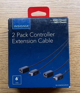 New Insignia 2-Pack 6' Extension Cable Nintendo NES SNES Classic Controllers