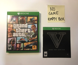 Grand Theft Auto V 5 (Microsoft Xbox One, 2014) Box & Manual Only, No Game Disc