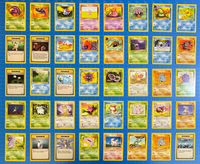 40 Lot Vintage Pokémon TCG Cards NM-LP All Unique Fossil / Jungle / Base Set 1/2