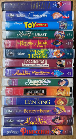 14 Unique VHS Disney Tapes Masterpiece / Diamond / Pixar / etc Lot