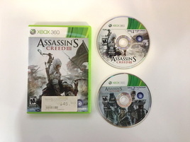 Assassin's Creed III 3 (Microsoft Xbox 360, 2012) Box & Discs, No Manual