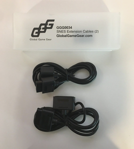 2 x SNES controller extension cables Super Nintendo SNES console 6 FT LONG - G34