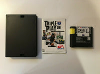 Triple Play 96 (Sega Genesis 1995) EA Sports - VINTAGE - BOX, GAME & MANUAL