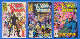 Lot of 3 Marvel ComicsX-Men and the Micronauts 1,3,4 limited Series High Grade