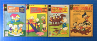 Lot of 4 Walt Disney's Comics Stories 1965-76 Golden/Whitman - Silver/Bronze Age