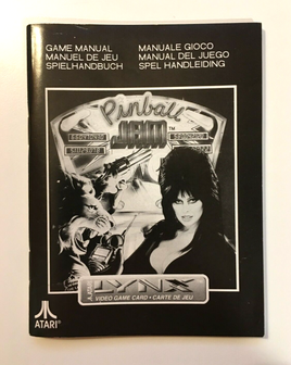Pinball Jam (Atari Lynx, 1992) Manual Only, No Game Included - US Seller