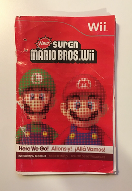 New Super Mario Bros. Wii (Nintendo Wii, 2009) Original Manual Only - US Seller