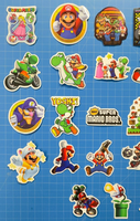 50x SUPER MARIO BROS PVC Die Cut Decal Stickers Random Designs Waterproof Kids