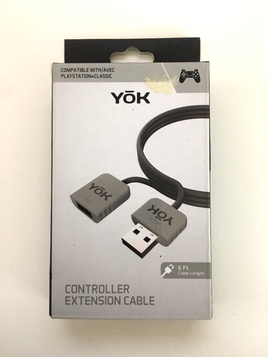 Playstation Classic: YOK 6 Ft Controller Extension Cable Cord - New Sealed