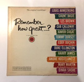 Various Artists Remember How Great...? LP Vinyl Record 1961 Columbia XTV 66639