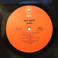Jeff Beck - Wired Record LP Stereo [1976, EPIC PE 33849] Black Vinyl - US Seller