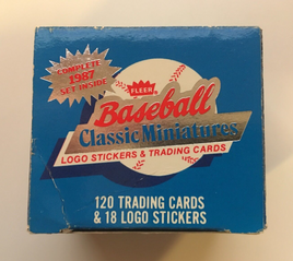 1987 Fleer Baseball Classic Minatures Set 120 Trading Cards - CIB Complete