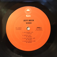 Jeff Beck - Wired Record LP Stereo [1976, EPIC PE 33849] Black Vinyl - US Seller