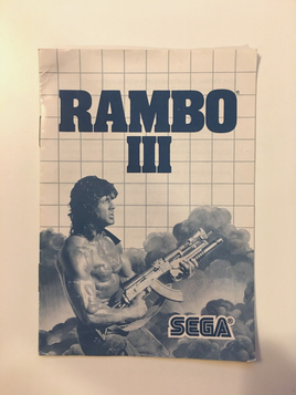 Rambo III 3 (Sega Master System, 1988) Manual Only - US Seller