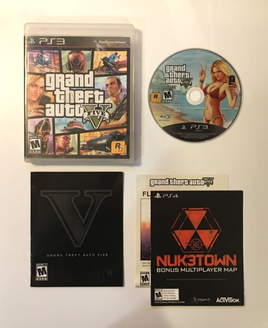 Grand Theft Auto V 5 PS3 (PlayStation 3, 2013) Box, Disc & Manual, No Poster