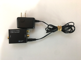C & E Digital Coax or Optical Toslink (SPDIF) to Analog (2 RCA) Audio Converter