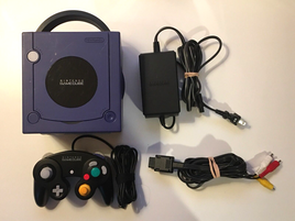 Indigo Nintendo Gamecube Console DOL-001 - W/ Controller [Black] - Power & RCA