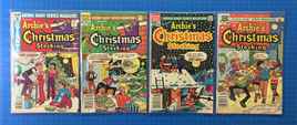 Lot of 4 Archie's Christmas Stocking 1980-85 Archie Group - Bronze Age Vintage