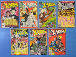 Lot of 7 UNCANNY X-MEN #210 - 214 Run Marvel Comics Fine-VF