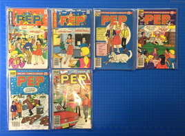 Lot of 6 Pep Archie Series 1975-85 Archie Group - Bronze Age Vintage