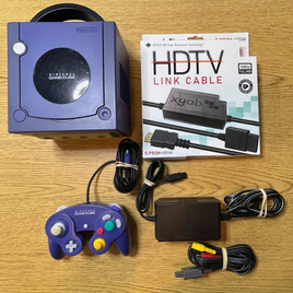 Nintendo GameCube Console w/ GCLoader Loaded & HDMI Link Cable & Controller