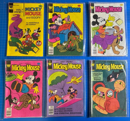 Lot of 6 Walt Disney Whitman Comics Mickey Mouse 1966 Silver Age