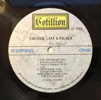 Emerson Lake & Palmer Self Titled  Vinyl LP [1971, Cotillion SD  9040] Stereo